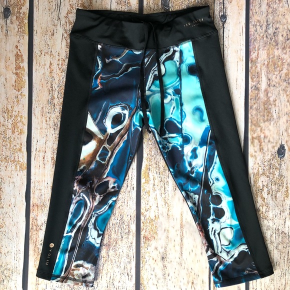 Ted Baker London Pants - ted baker black multicolor leggings cropped size S